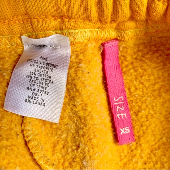 PINK Victoria’s Secret yellow sweatpants, size XS - Picture 8 of 8
